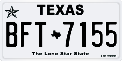 TX license plate BFT7155