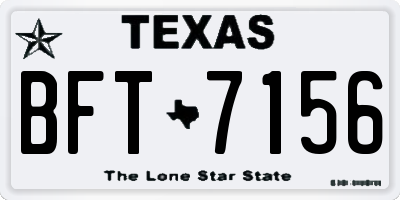 TX license plate BFT7156