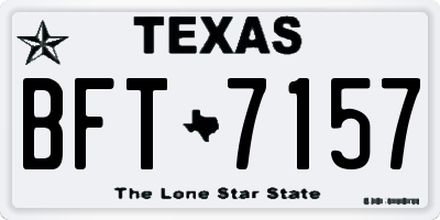 TX license plate BFT7157