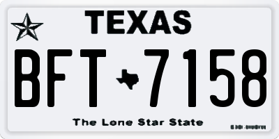 TX license plate BFT7158