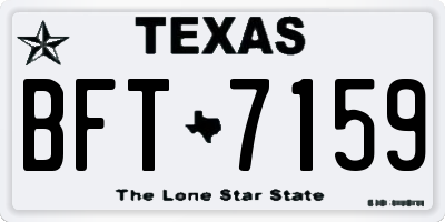 TX license plate BFT7159