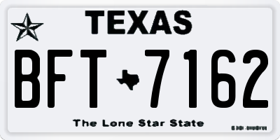 TX license plate BFT7162