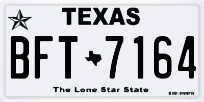 TX license plate BFT7164