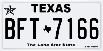 TX license plate BFT7166