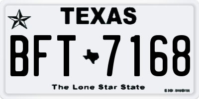 TX license plate BFT7168