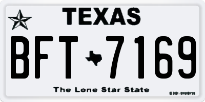 TX license plate BFT7169