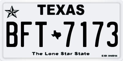 TX license plate BFT7173