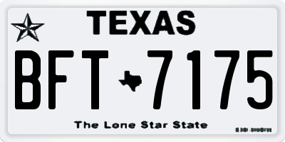 TX license plate BFT7175