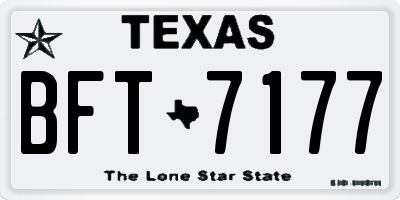 TX license plate BFT7177