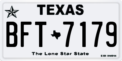 TX license plate BFT7179