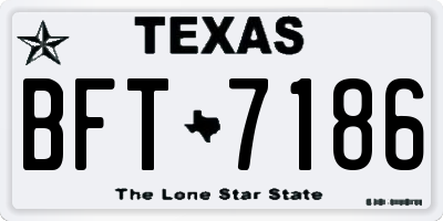 TX license plate BFT7186