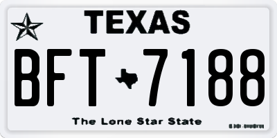 TX license plate BFT7188