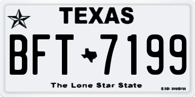 TX license plate BFT7199