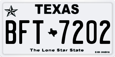 TX license plate BFT7202