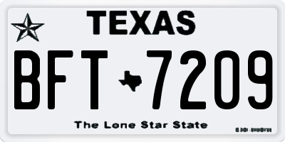 TX license plate BFT7209
