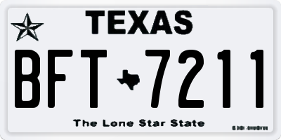 TX license plate BFT7211