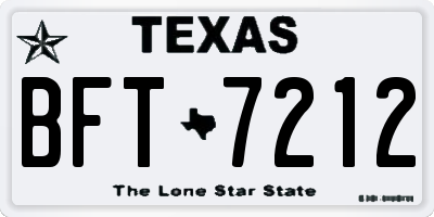 TX license plate BFT7212