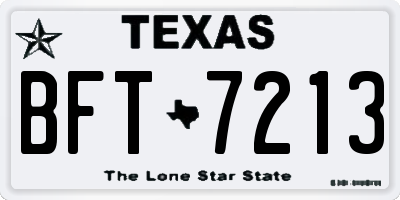 TX license plate BFT7213