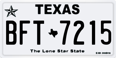 TX license plate BFT7215