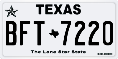 TX license plate BFT7220