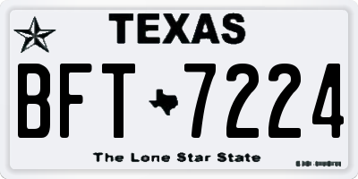 TX license plate BFT7224