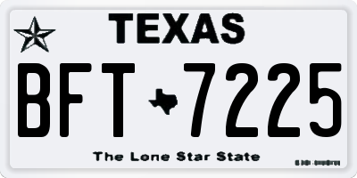 TX license plate BFT7225