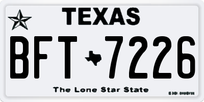 TX license plate BFT7226