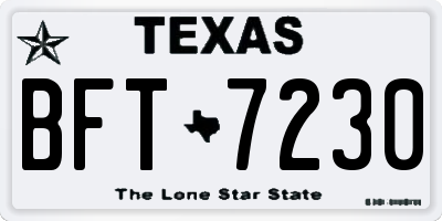 TX license plate BFT7230