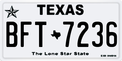 TX license plate BFT7236