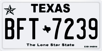 TX license plate BFT7239