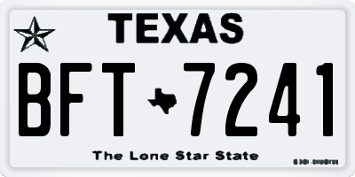 TX license plate BFT7241
