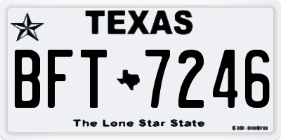 TX license plate BFT7246