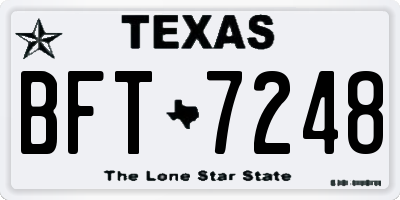 TX license plate BFT7248