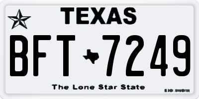 TX license plate BFT7249