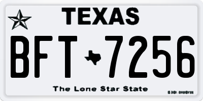 TX license plate BFT7256