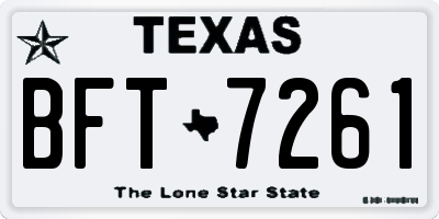 TX license plate BFT7261