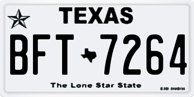 TX license plate BFT7264
