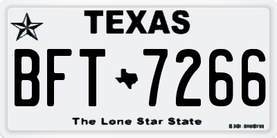 TX license plate BFT7266