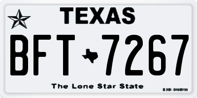 TX license plate BFT7267