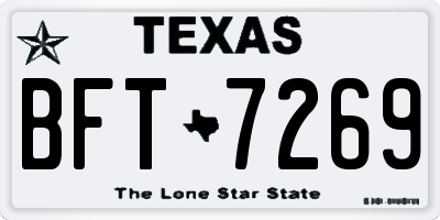 TX license plate BFT7269