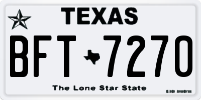 TX license plate BFT7270