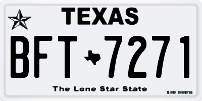 TX license plate BFT7271