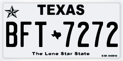 TX license plate BFT7272