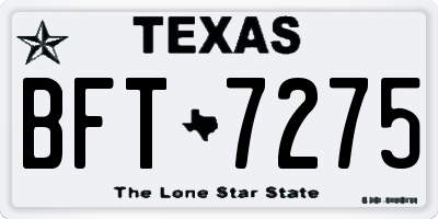 TX license plate BFT7275