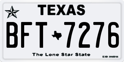 TX license plate BFT7276