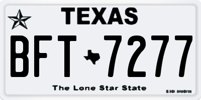 TX license plate BFT7277