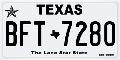 TX license plate BFT7280
