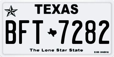 TX license plate BFT7282