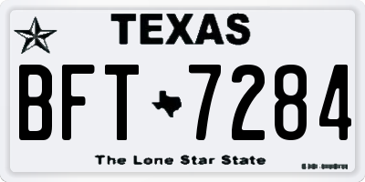 TX license plate BFT7284