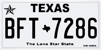TX license plate BFT7286